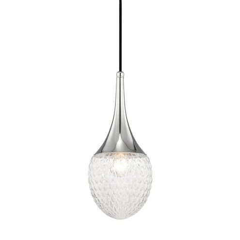 Bella 1 Light 6.75 inch Polished Nickel Pendant Ceiling Light