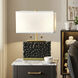 Edmund 21 inch 40 watt Polished Brass and Glossy Black Table Lamp Portable Light
