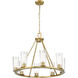 Titus 8 Light 33 inch Modern Gold Chandelier Ceiling Light