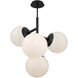 Quatrro LED 26.75 inch Black Pendant Ceiling Light in 2700K, dweLED