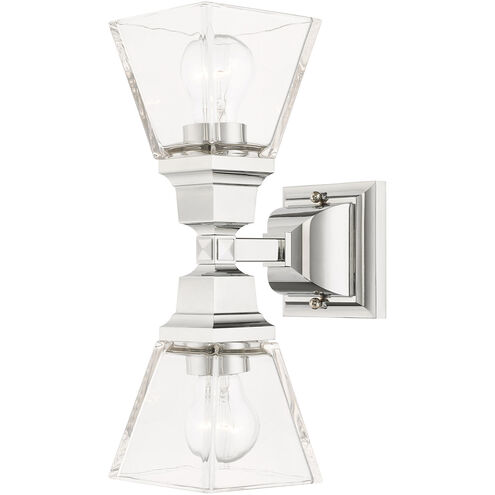 Mission 2 Light 5 inch Polished Chrome Sconce Wall Light