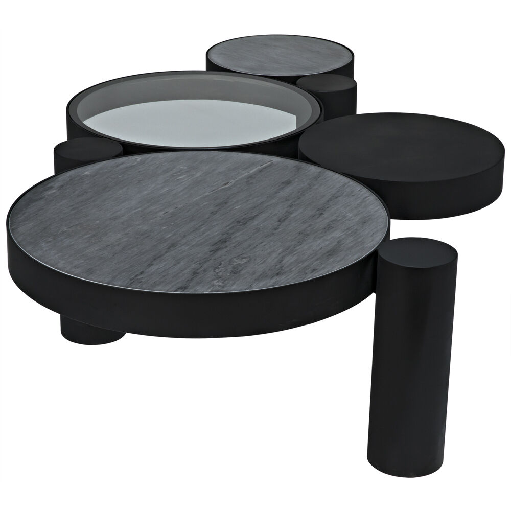 Trypo 68 X 42 inch Matte Black Coffee Table