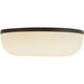 Jada 12 inch Black and Opal Glass Flush Mount Ceiling Light