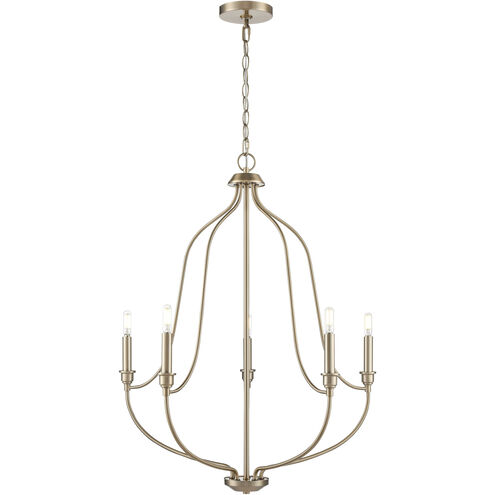 Senoia 5 Light 25 inch Modern Gold Chandelier Ceiling Light