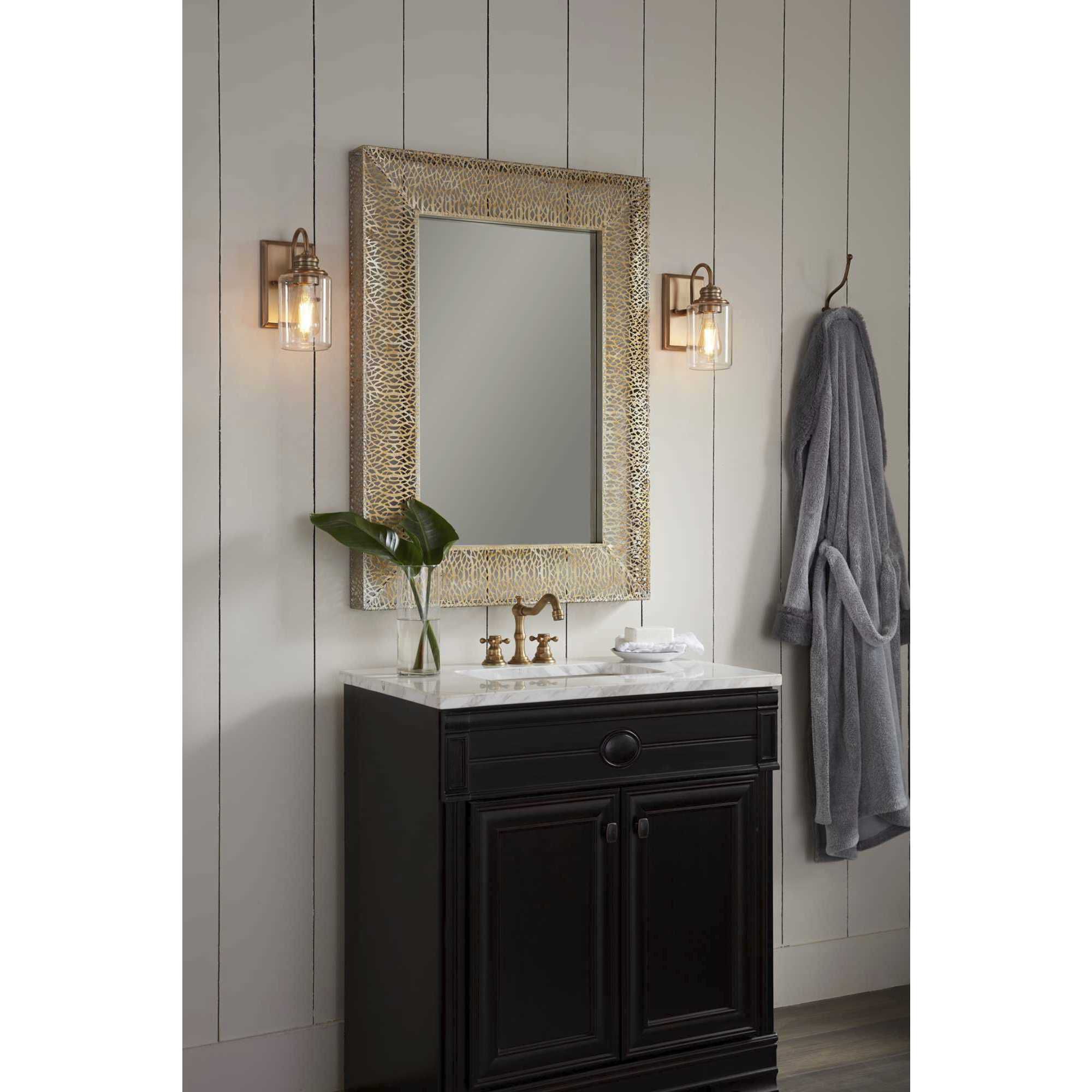 Aiken 1 Light 5 inch Vintage Brass Bath Vanity Wall Light