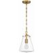 Voss 1 Light 8.25 inch Luxe Gold Mini Pendant Ceiling Light
