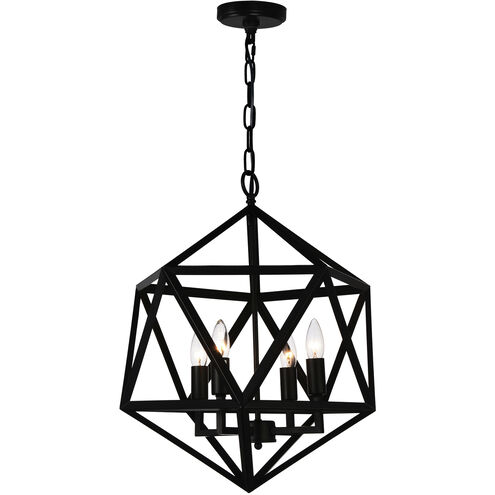 Amazon 4 Light 20 inch Black Up Pendant Ceiling Light