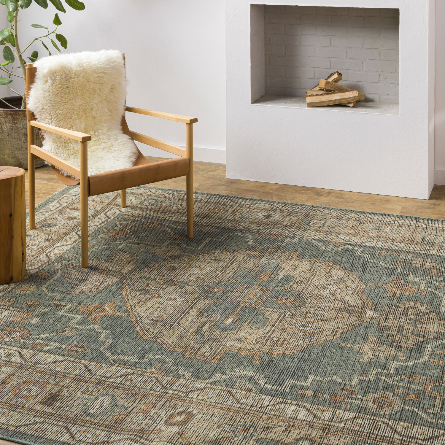 Reign 120 X 96 inch Dark Green Rug in 8 x 10, Rectangle