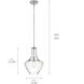 Everly 1 Light 11 inch Chrome Pendant Ceiling Light in Clear