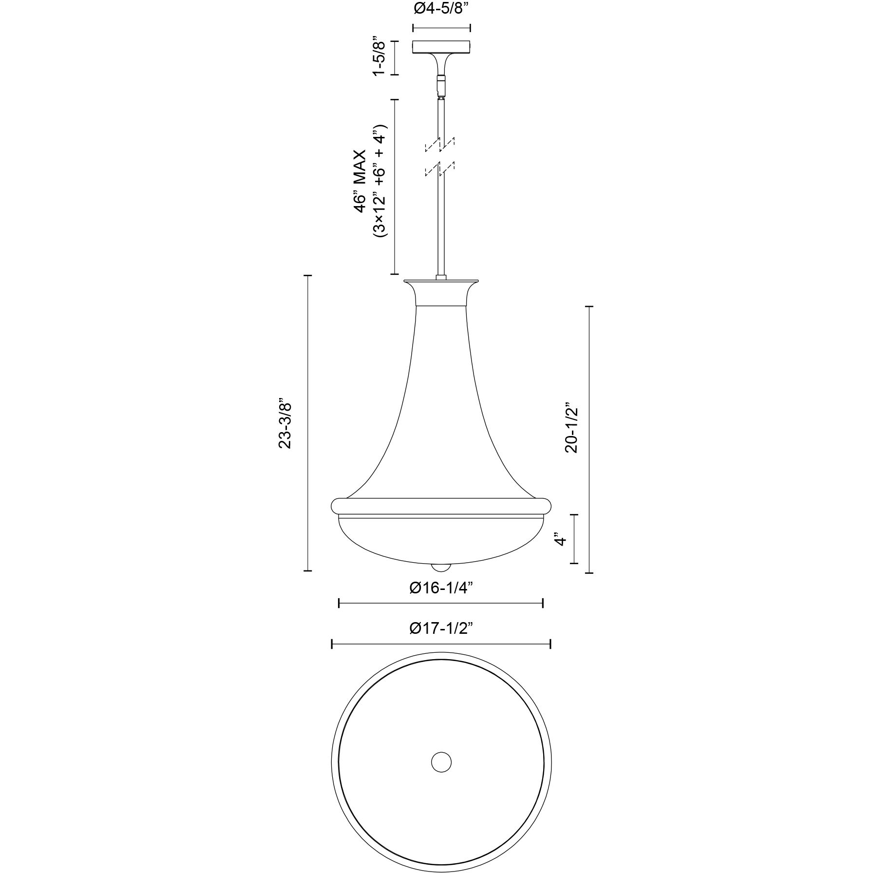 Alora Mood Marcel Pendant Ceiling Light in Matte Black