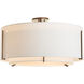 Exos 3 Light 29.3 inch Bronze Semi-Flush Ceiling Light in Natural Anna, Large