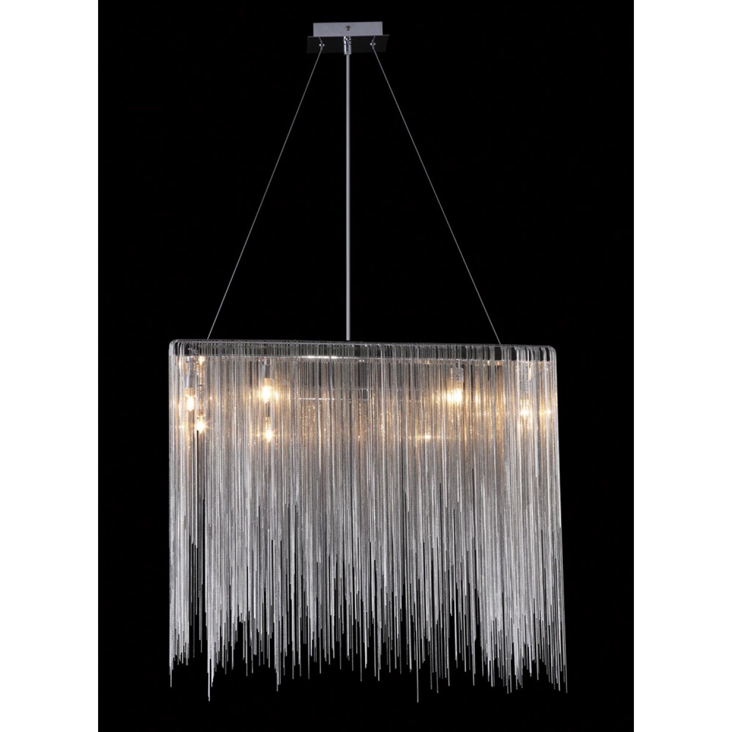 Fountain Ave. LED 24 inch Chrome Chandelier Ceiling Light