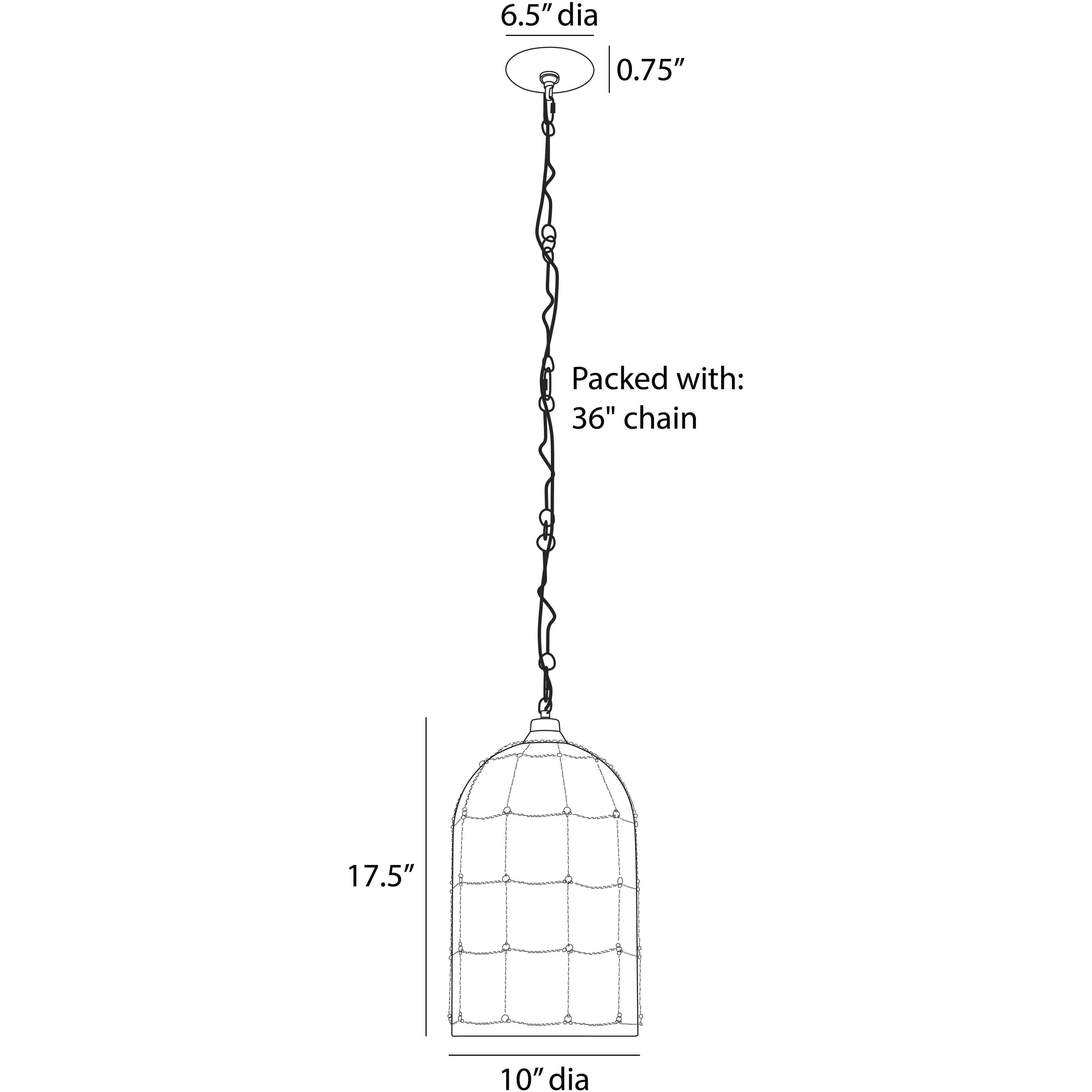 Jordan 1 Light 10 inch Antique Brass Pendant Ceiling Light
