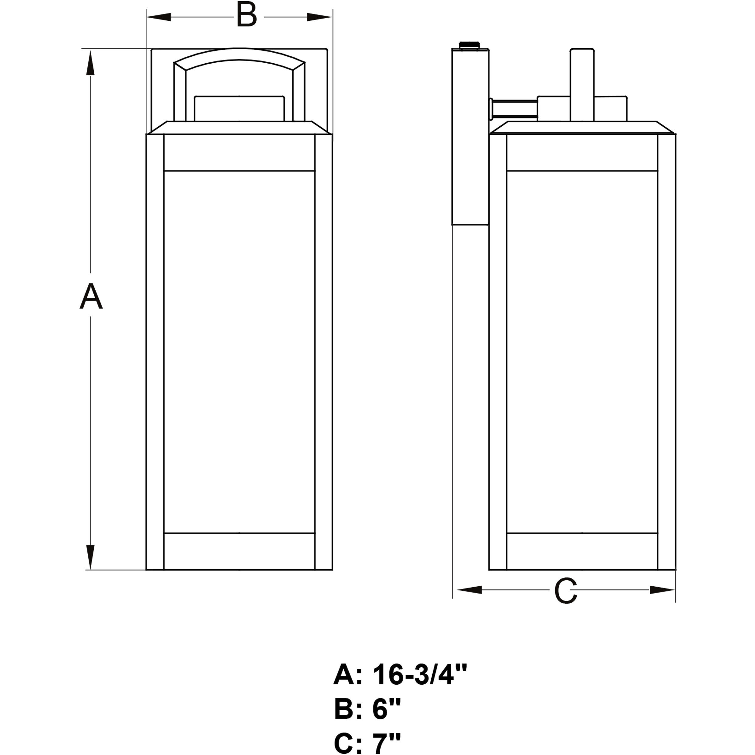 Kinzie LED 16.75 inch Vintage Brass Outdoor Wall