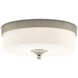 Bryce 1 Light 16 inch Silver Leaf/Frosted Glass Flush Mount Ceiling Light