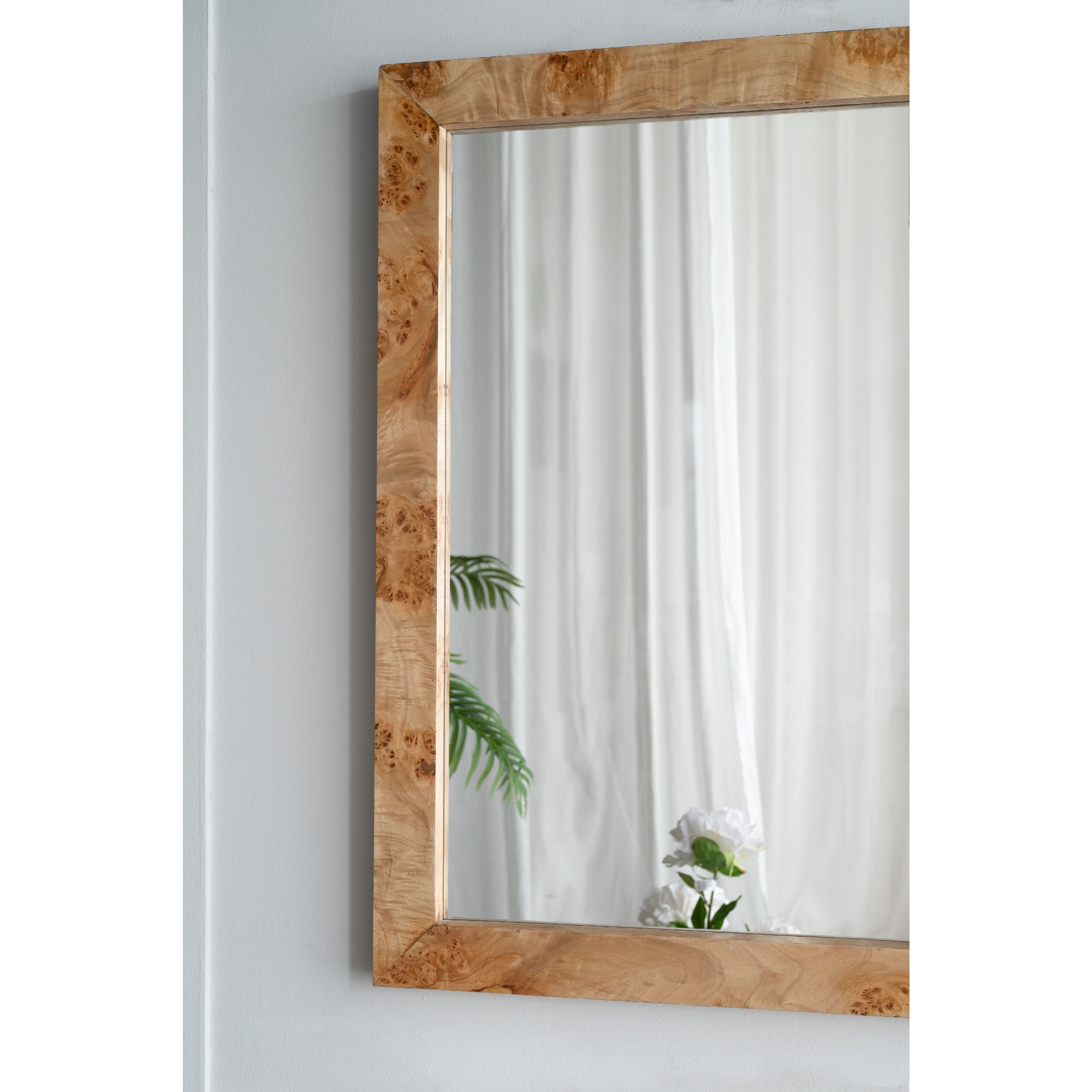 Burl 39.8 X 28 inch Brown Mirror