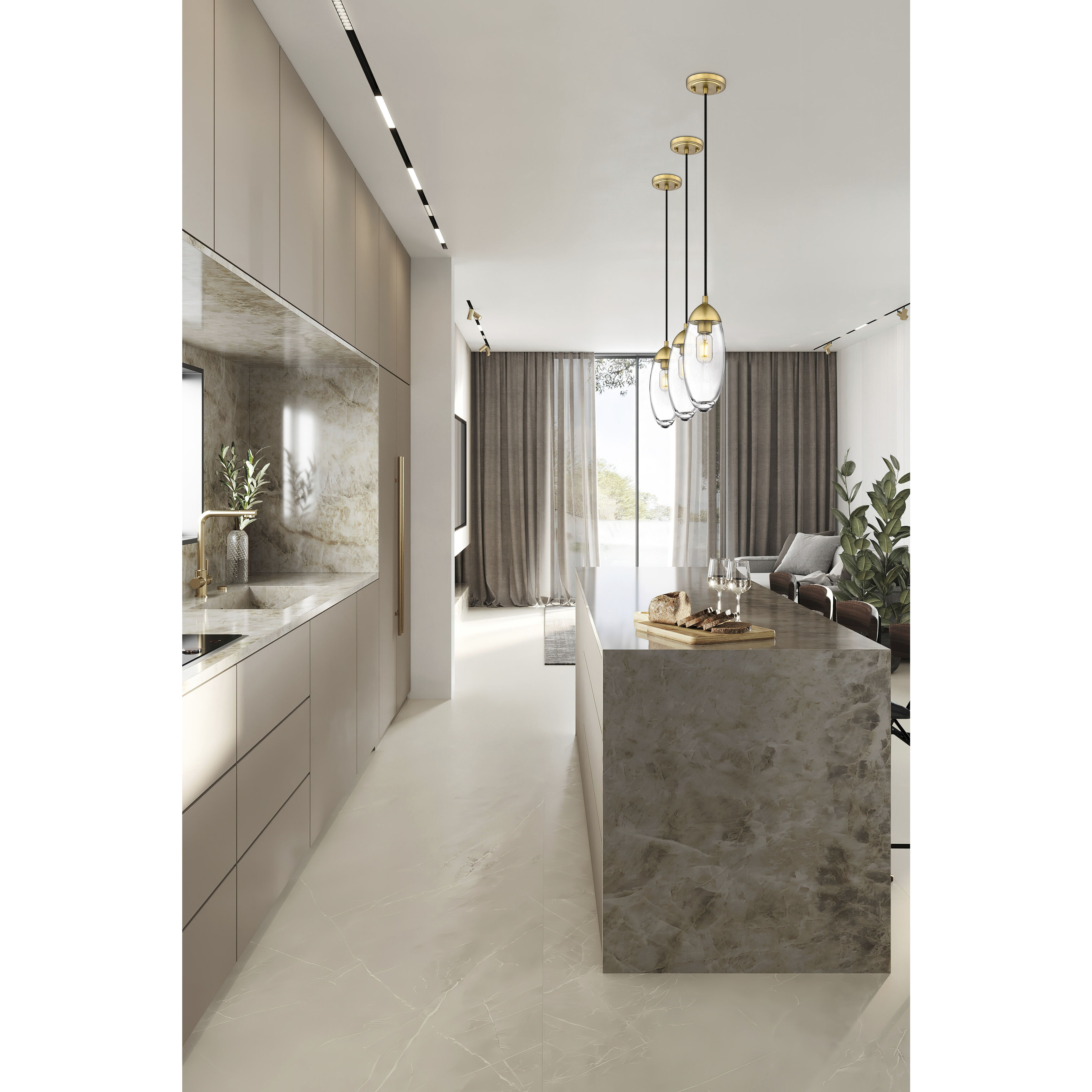 Arden 1 Light 4.5 inch Rubbed Brass Pendant Ceiling Light