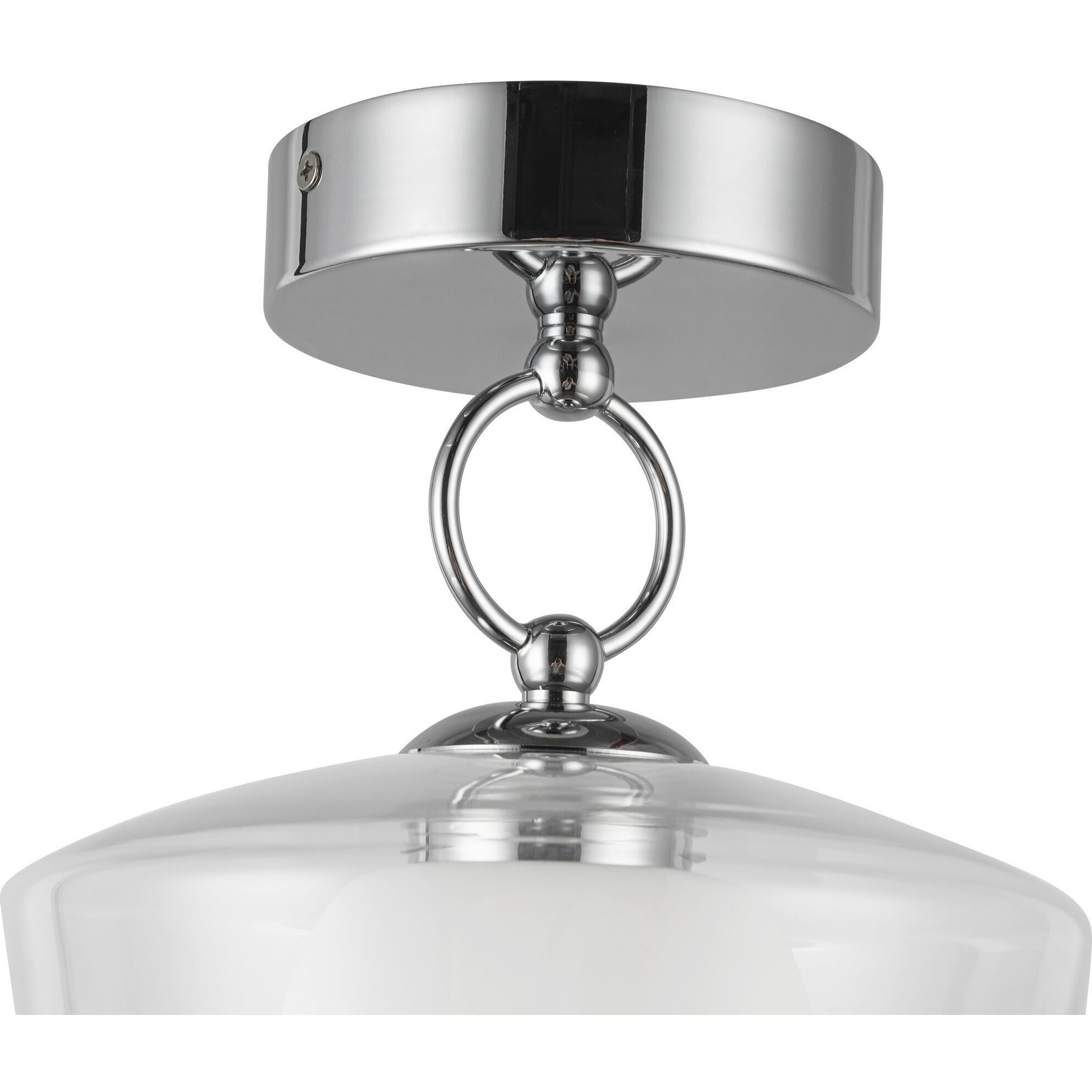 Alora Mood Leota LED 8 inch Chrome/Clear Glass Semi-Flush Mount Ceiling Light