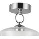 Alora Mood Leota LED 8 inch Chrome/Clear Glass Semi-Flush Mount Ceiling Light