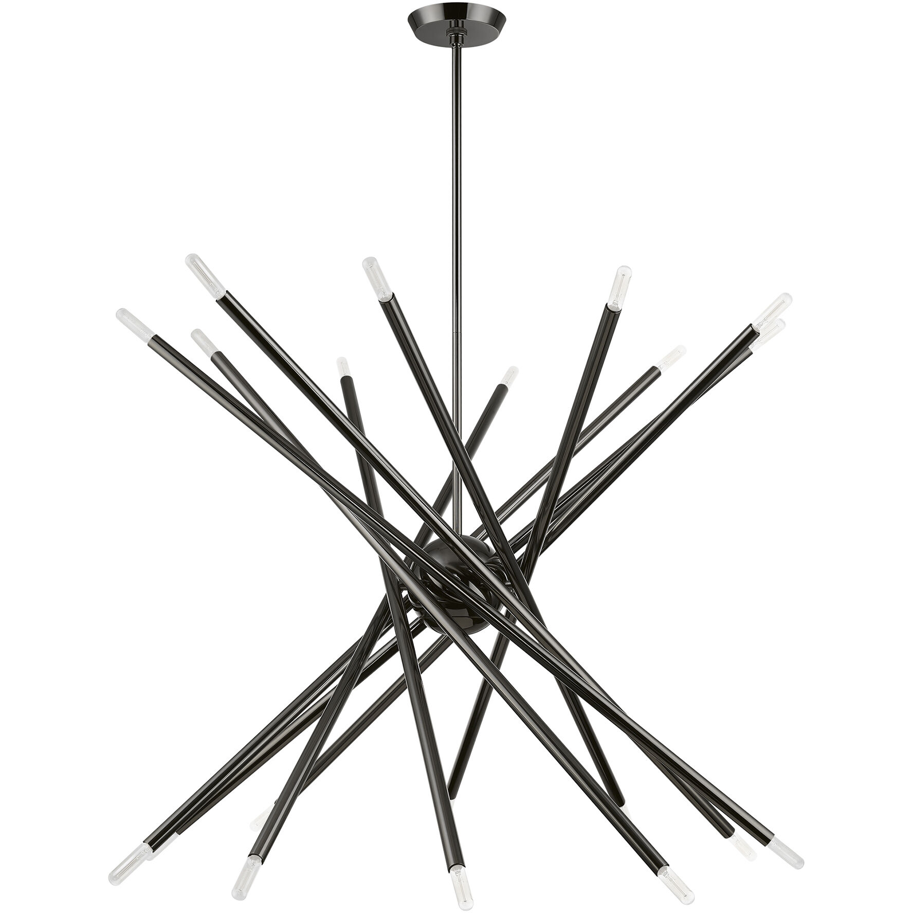 Soho 20 Light 38 inch Black Chrome Chandelier Ceiling Light, Large