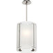 Textured Glass LED 12.4 inch Flat Bronze Pendant Ceiling Light in 3000K LED, Smoke Granite, Oversized