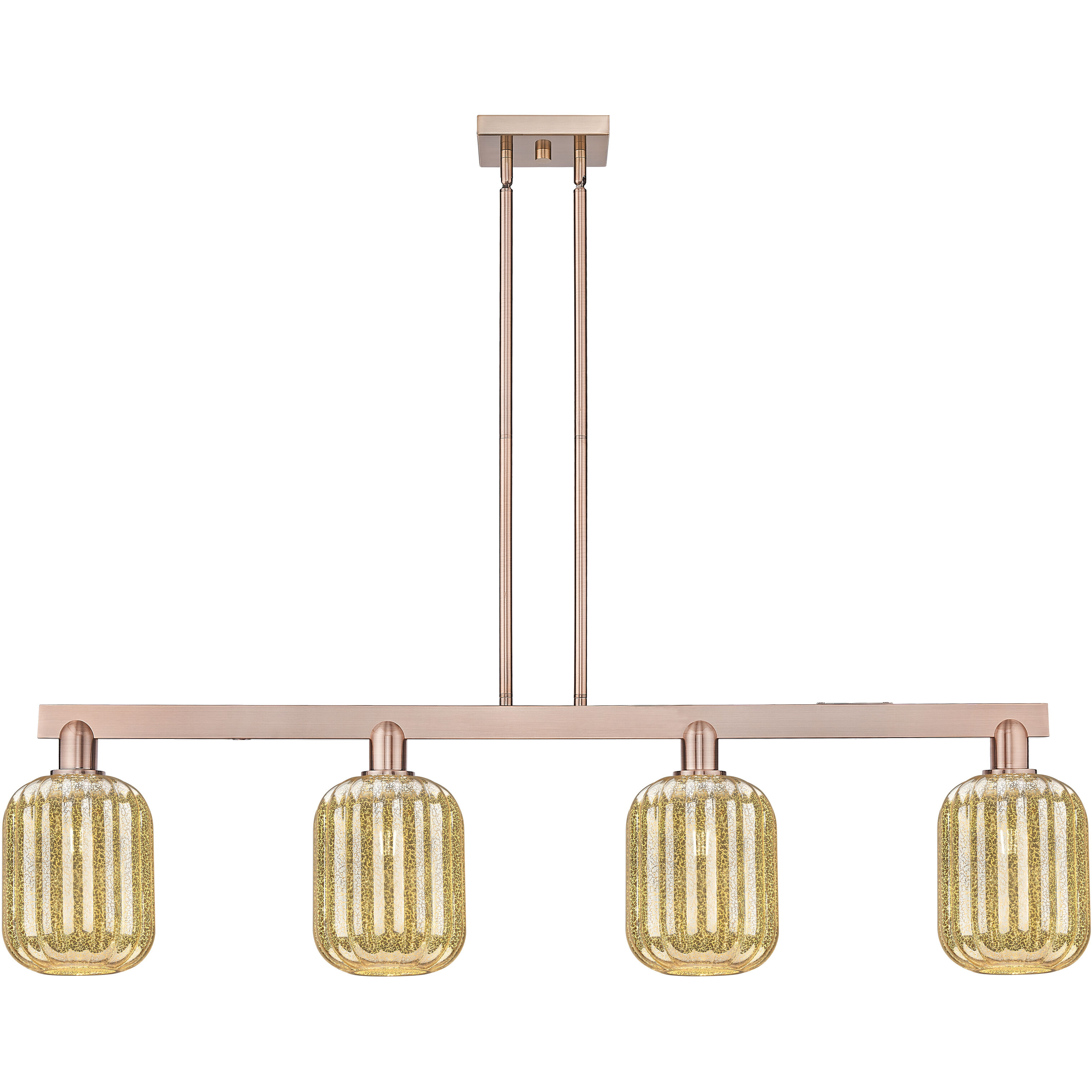 Preston Island Light Ceiling Light in Antique Copper, Mercury Glass