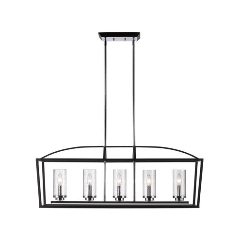 Mercer 5 Light 38 inch Matte Black Linear Pendant Ceiling Light