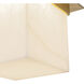 Mineral 1 Light 11.13 inch Patina Brass and Alabaster Flush Mount Ceiling Light in Alabaster Shade