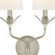 Broche Wall Sconce Wall Light in Antique Silver