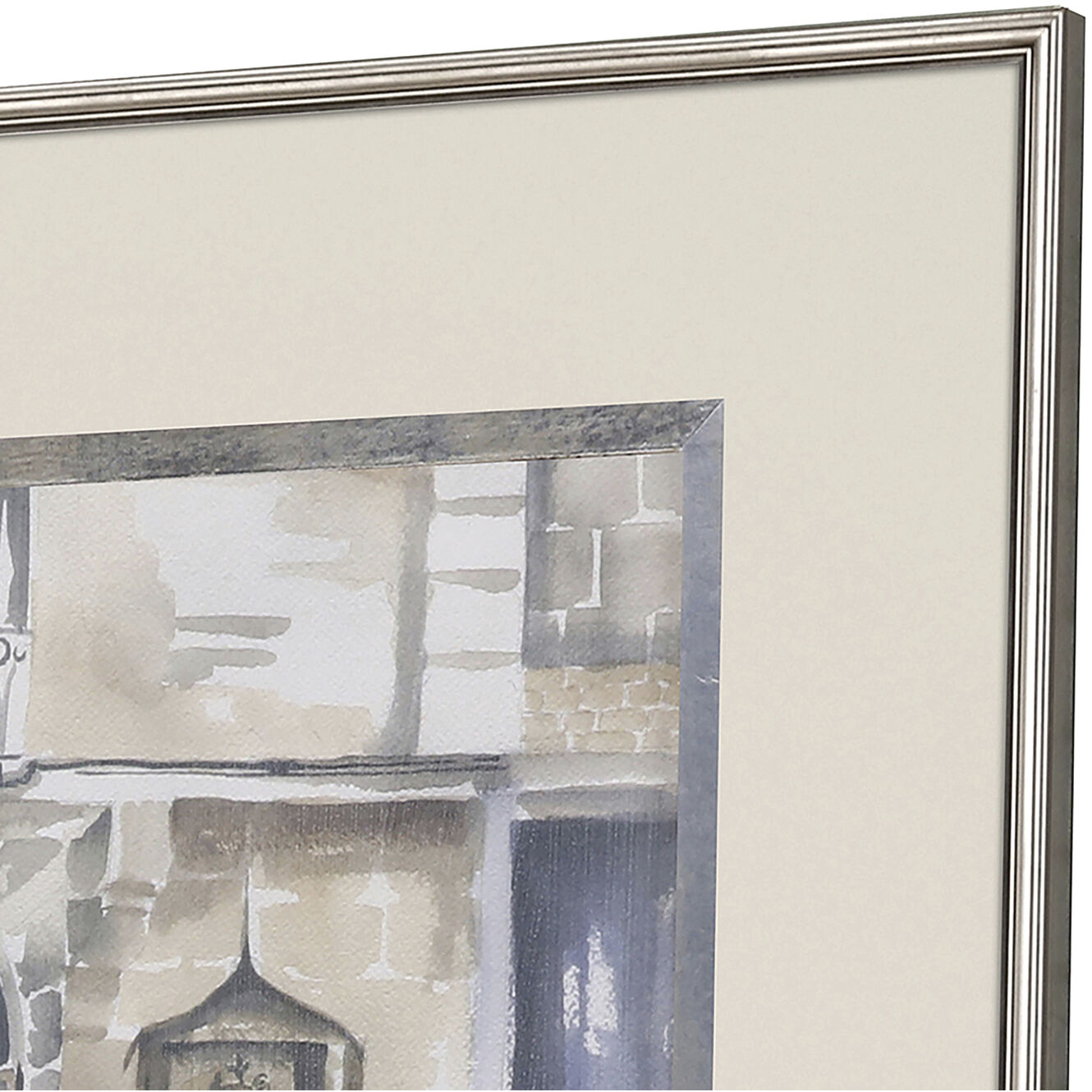 La Ville Multi and Blue and Neutral and Brown Framed Art, The Studio