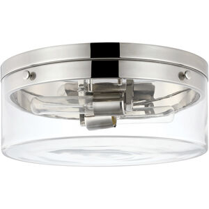 Intersection 2 Light 11 inch Polished Nickel Flush Ceiling Light