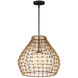 Bly 1 Light 21 inch Black Outdoor Pendant