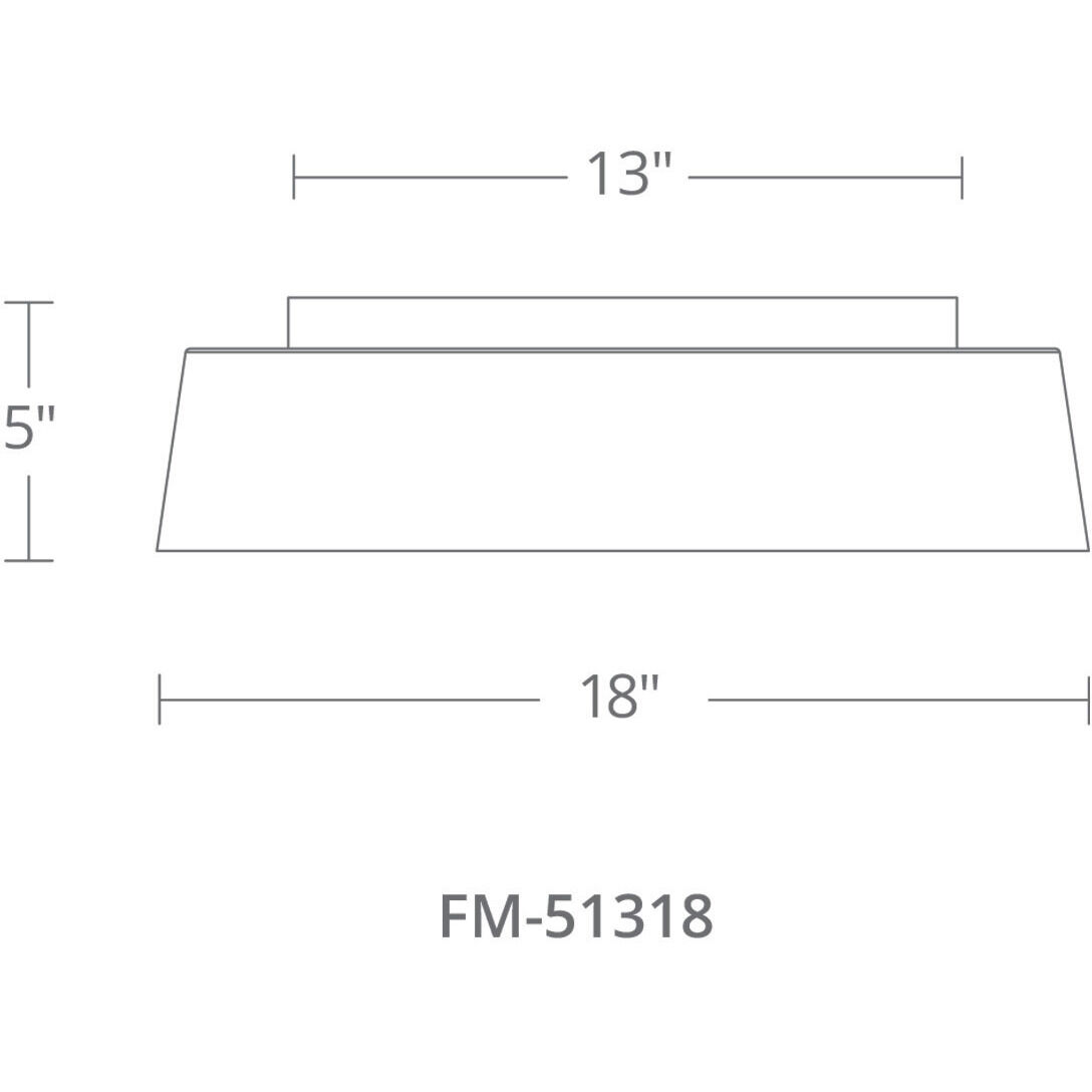 Gilt LED 18.13 inch Black Gold Leaf Flush Mount Ceiling Light