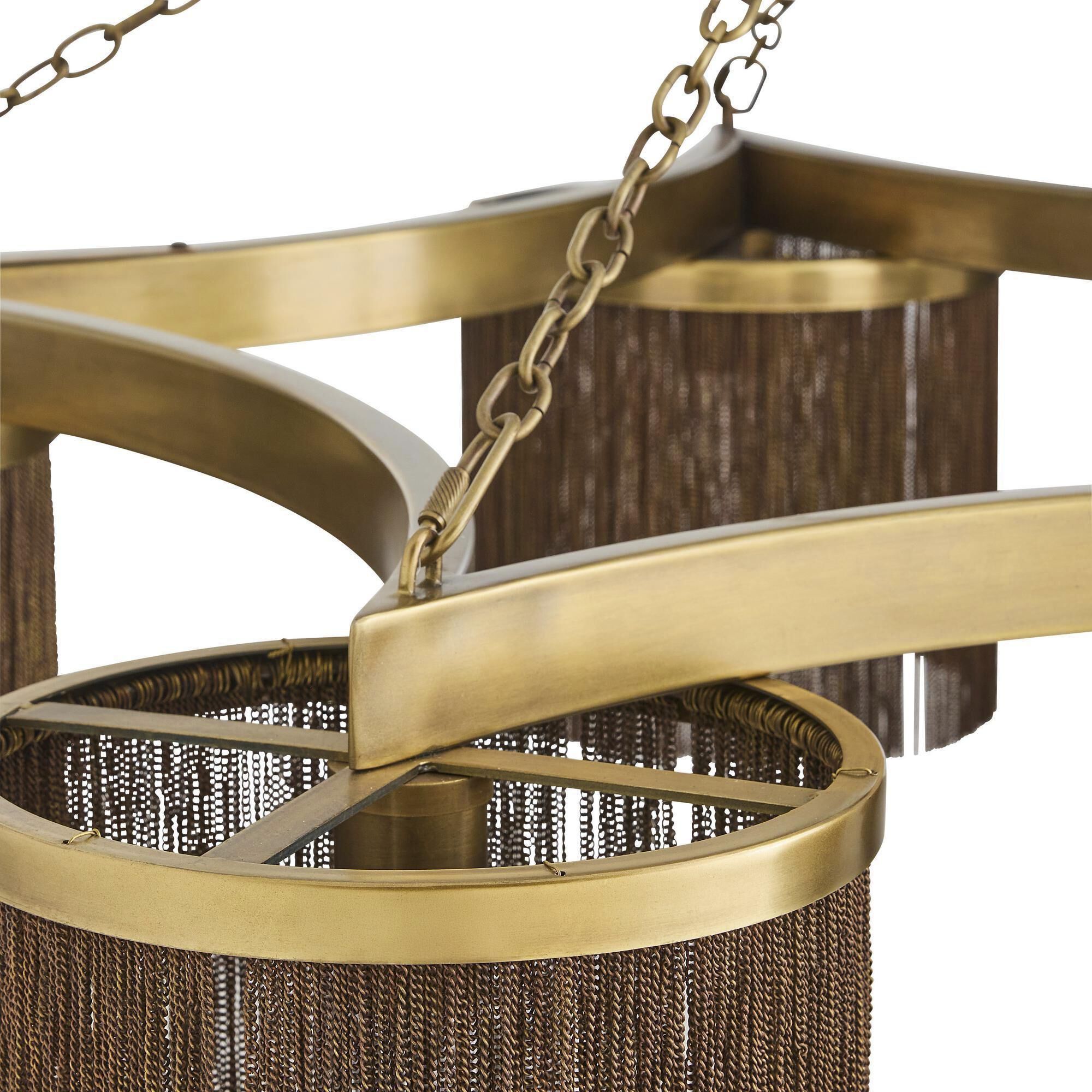 Langston 5 Light 46 inch Antique Brass Chandelier Ceiling Light