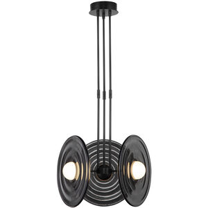 Harbour 18.25 inch Urban Bronze Pendant Ceiling Light in Smoked Glass