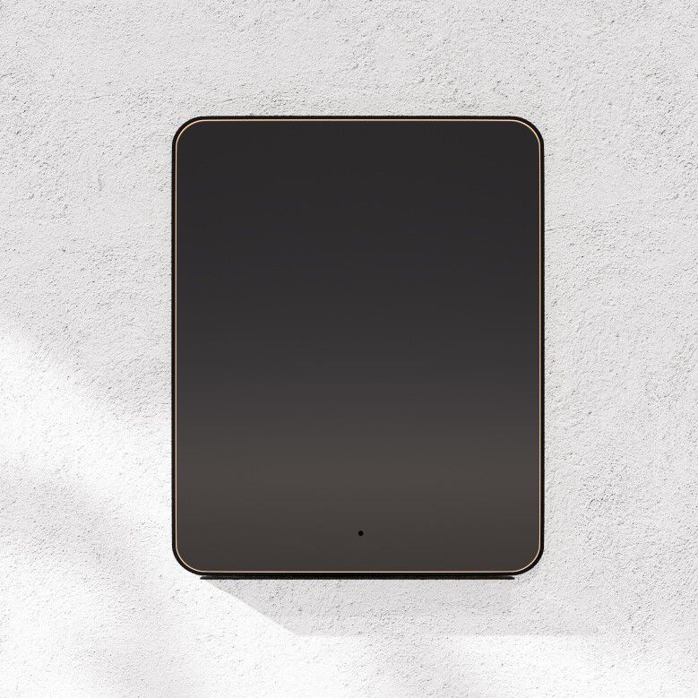 Avior 36 X 24 inch Black LED Lighted Mirror, Vanita by Oxygen