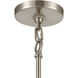 Brigantine 1 Light 7 inch Weathered Driftwood and Satin Nickel Mini Pendant Ceiling Light