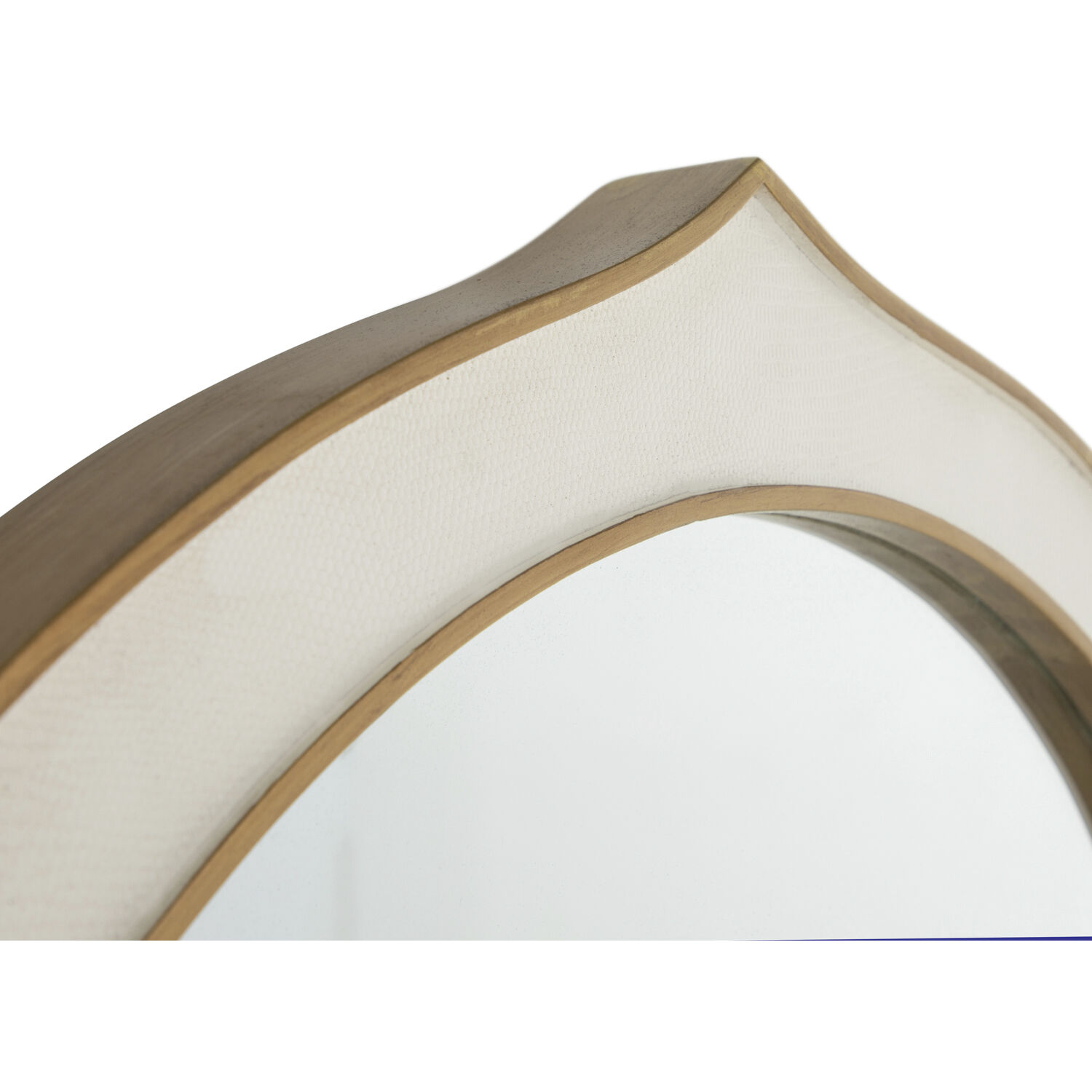 Allie 42 X 25.5 inch Gilded Gold / White Shagreen Mirror