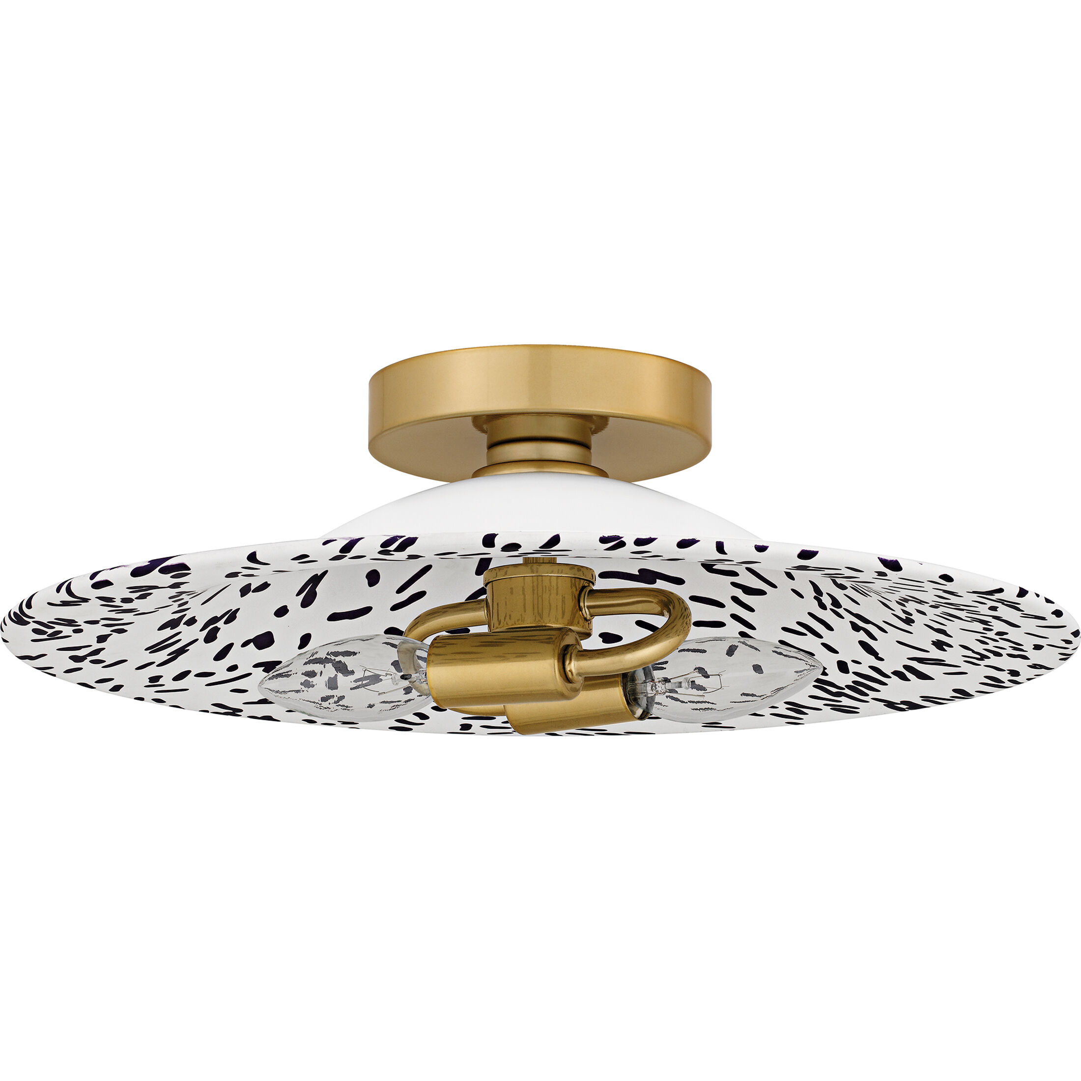 Indigo 2 Light 15.75 inch Light Gold Flush Mount Ceiling Light, Medium