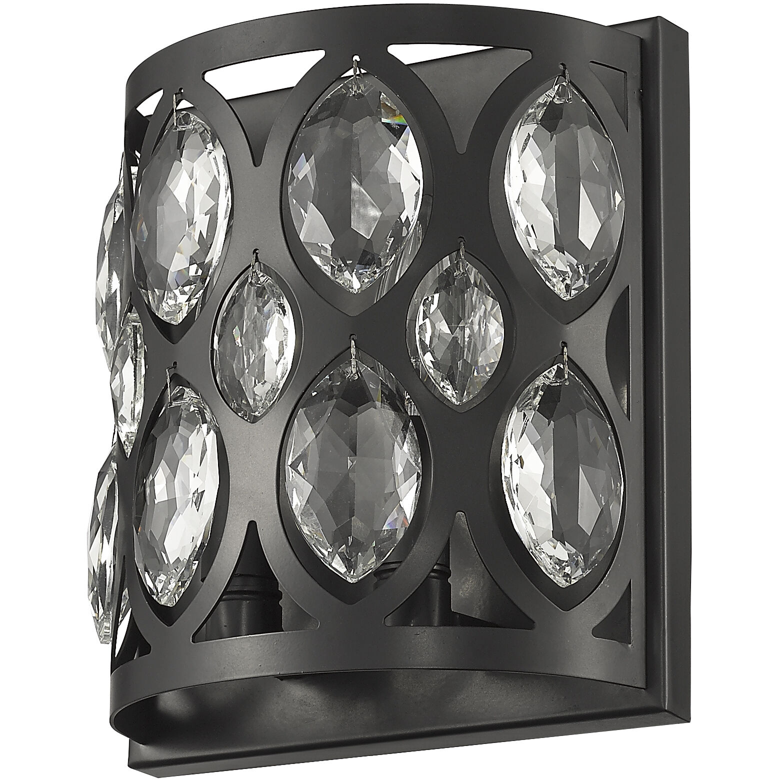 Dealey 2 Light 8.25 inch Matte Black Wall Sconce Wall Light