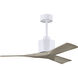Atlas Nan 42 inch Matte White with Gray Ash Blades Ceiling Fan