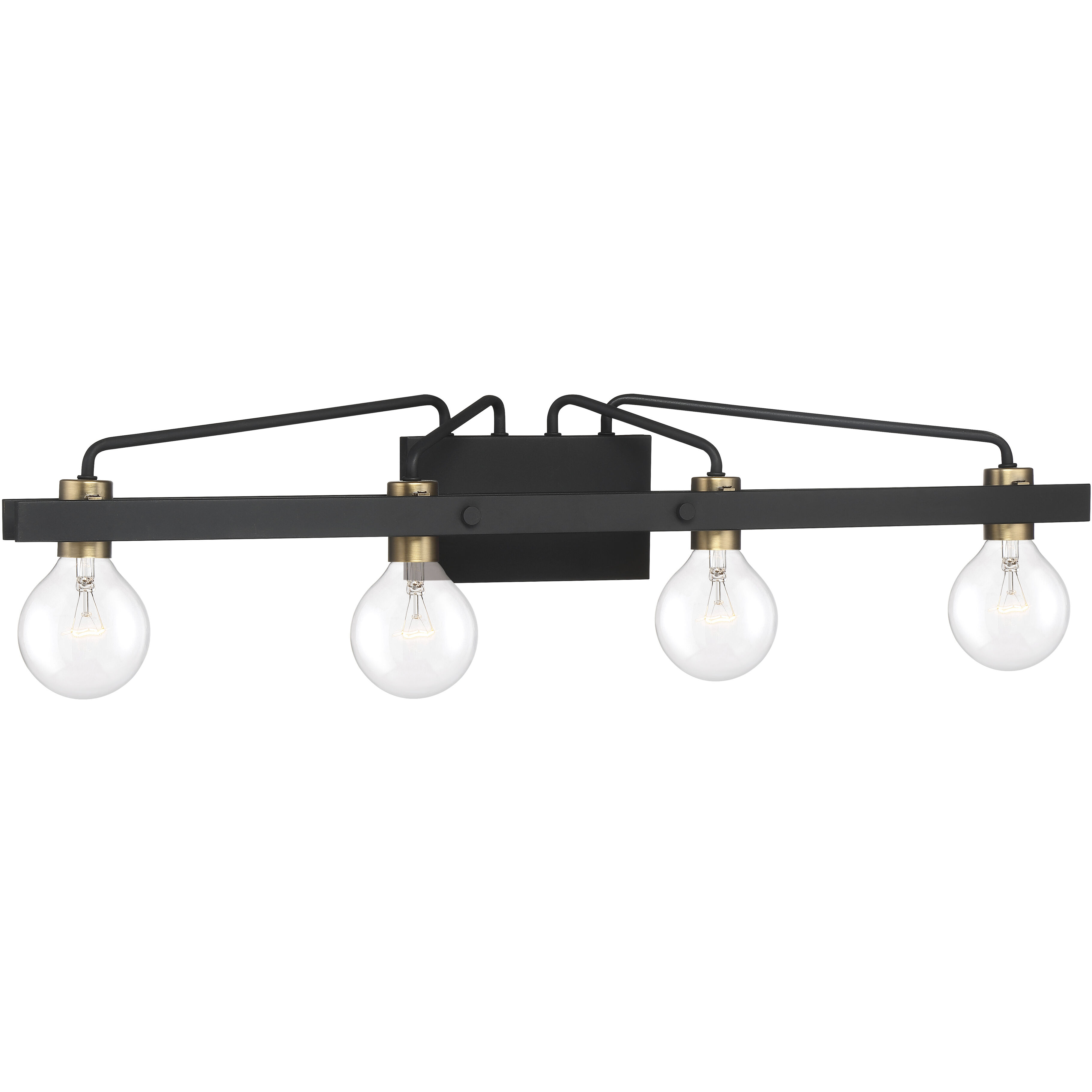 Ravella 4 Light 33 inch Black Bath Light Wall Light