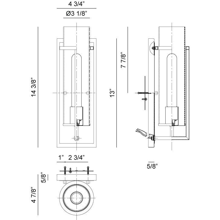 Tubulaire Wall Sconce Wall Light in Chrome