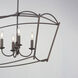 Plumette Linear Pendant Ceiling Light in Chestnut Bronze