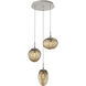 Cosmos Incandescent 3 Light 22.3 inch Beige Silver Chandelier Ceiling Light in Metallic Beige Silver, Bronze Cosmos, Round Multi-Port