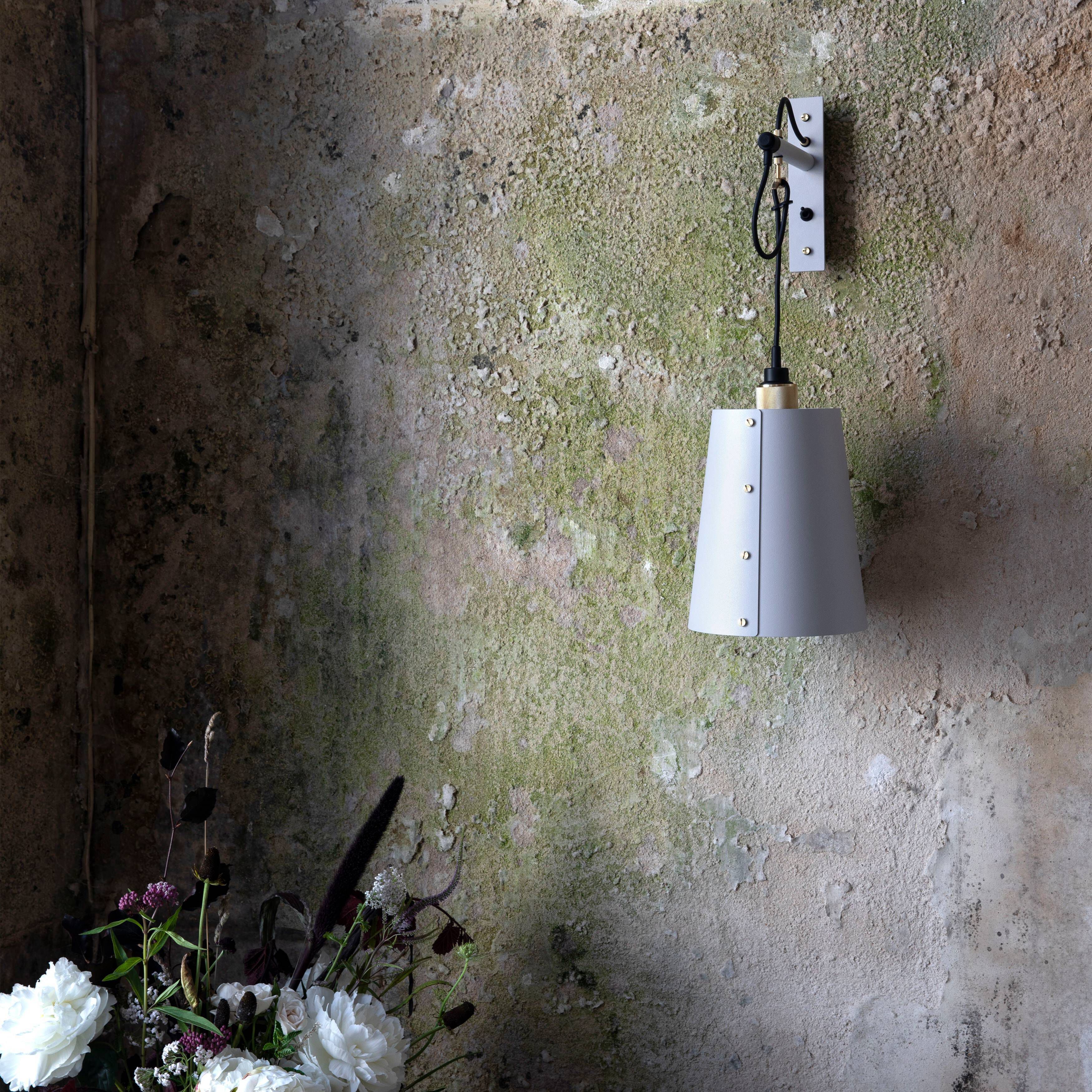 Hooked Wall Light in Stone / Smoked Bronze