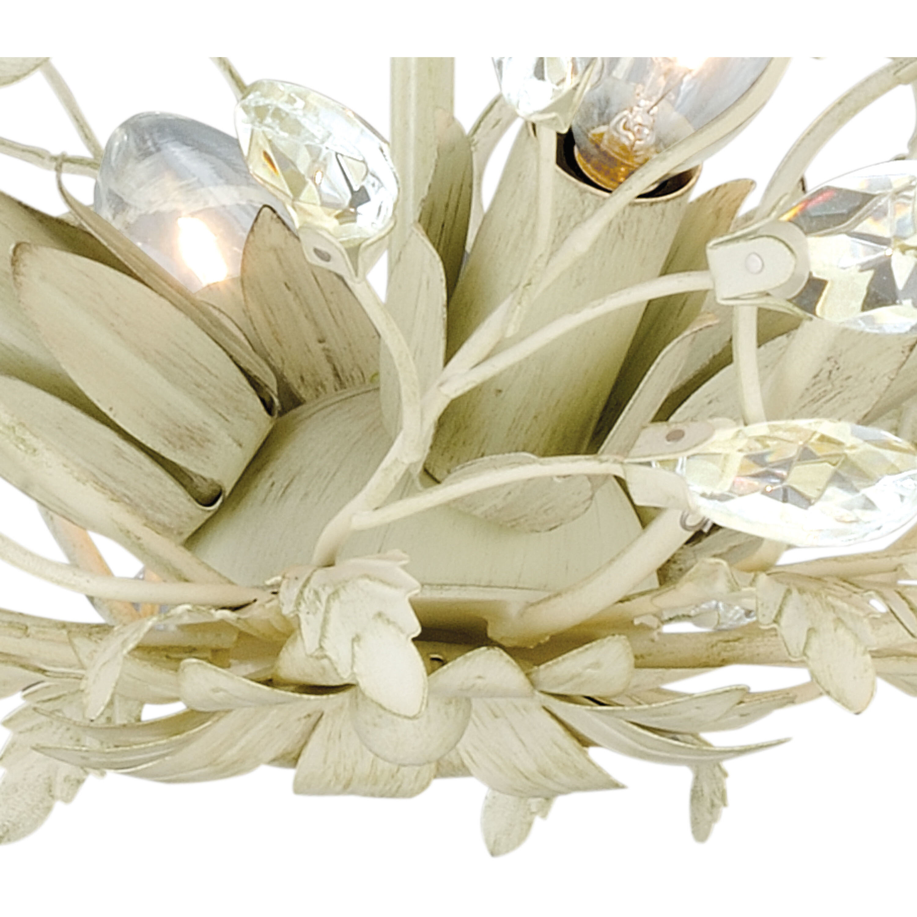 Jardin LED 19 inch French Cream Semi-Flush Mount Ceiling Light