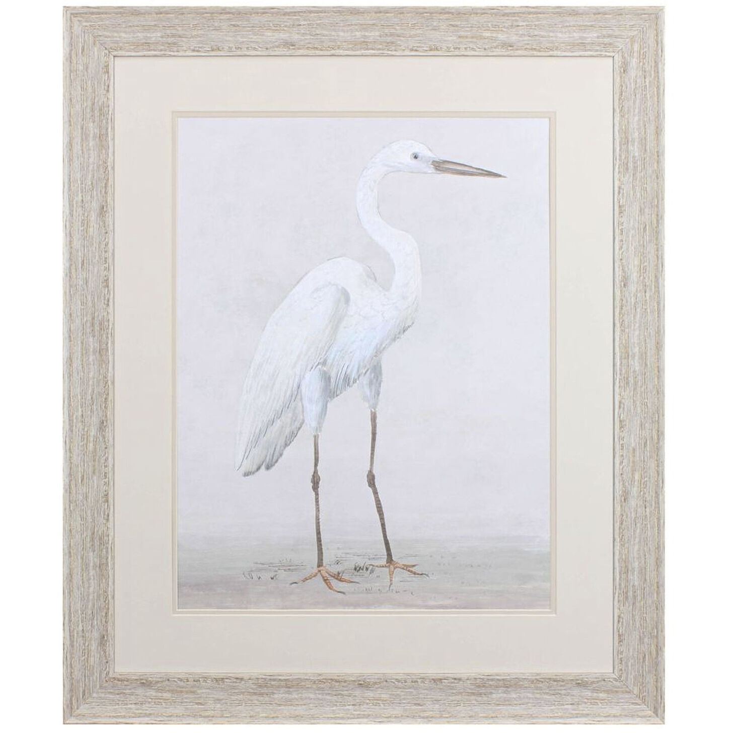 Vintage Heron Neutral and Brown Framed Art, Propac
