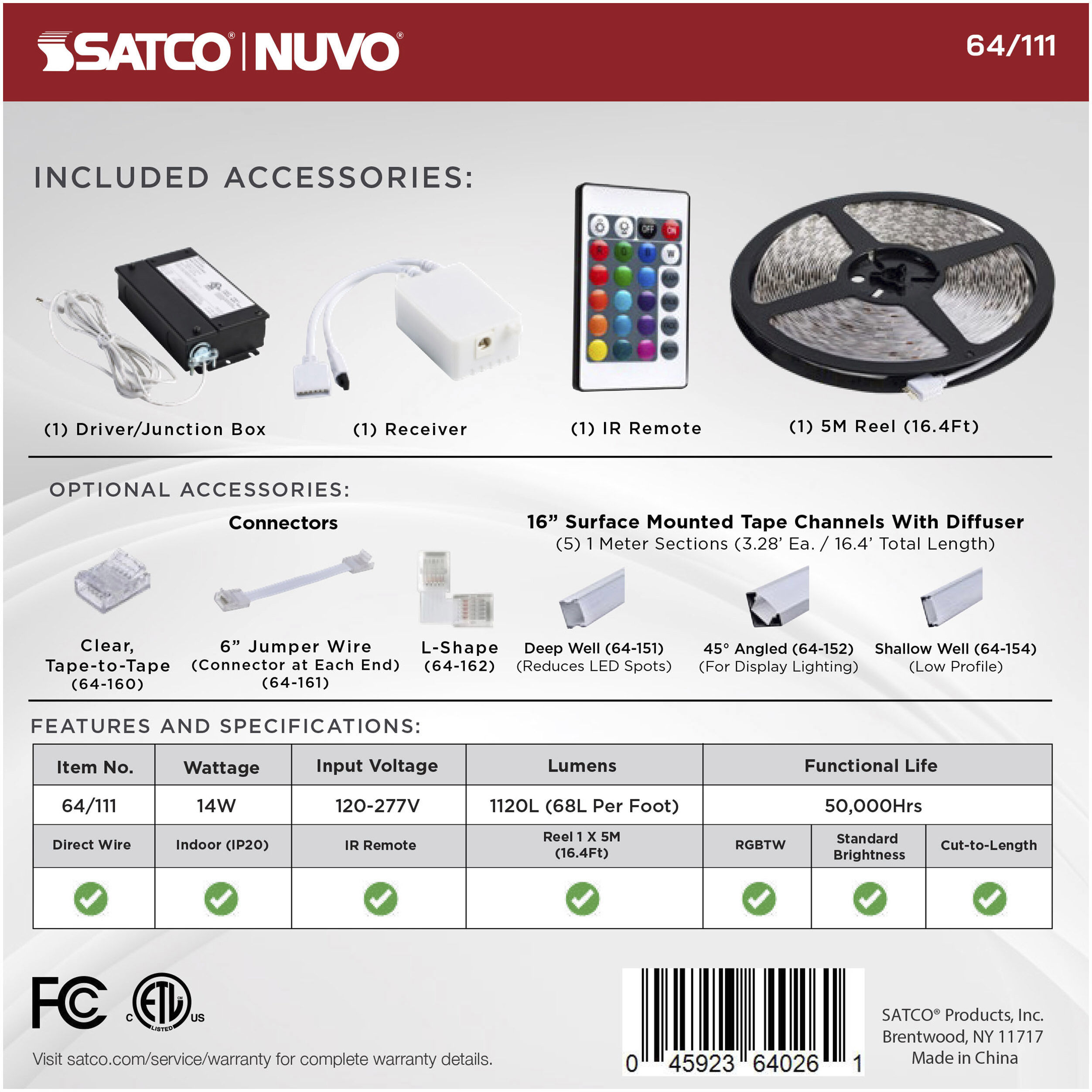 Dimension White 2700K 196.85 inch Tape Light