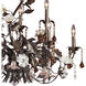 Cristallo Fiore 9 Light 33 inch Bronze Chandelier Ceiling Light